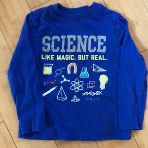 Old Navy 3T (boys) “Science” long sleeve tee